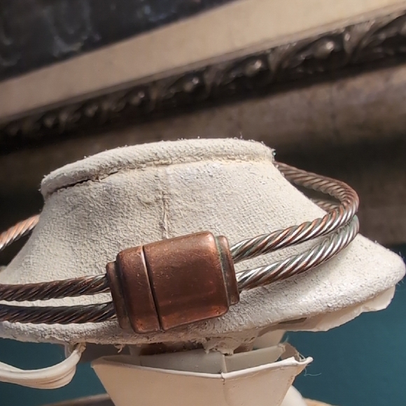 Gold and Silver Cable Monogram Bracelet - Picture 6 of 8